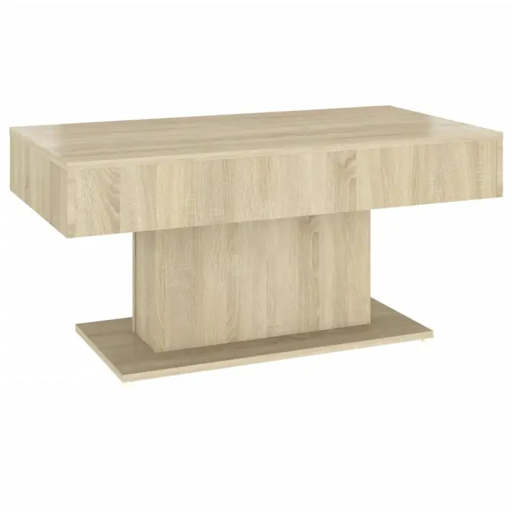 vidaXL Mesa de centro madera de ingeniería 96x50x45 cm Blanco, Negro, Gris Mesita de Salón o Comedor o Auxiliar Mesa de Café Meuble Salón - 1