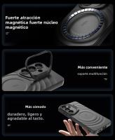 Funda Magnética De Lujo Para Samsung Galaxy S25 Ultra plus Con Soporte Para Lentes Plegables Y Carga Inalámbrica Magsafe Cubierta Suave Mate Protectora Contra Golpes Y Arañazos - details 1