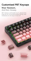 Teclado De Juego X85 ATTACK SHARK Inalámbrico Con Botones De Meta RGB Bluetooth Tri-Modo Mecánico Hot-Swap/Poder Duradero - details 10