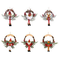 Corona Navideña Artificial De Ramas Muertas Guirnalda Floral Para Decoración De Año Nuevo Y Navidad Adornos De Foliage Colgantes - details 6