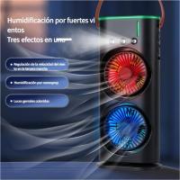 Ventilador de pulverización de tres orificios de enfriamiento con fuerte potencia eólica, cabezal de agitación de escritorio de doble cabezal - details 3