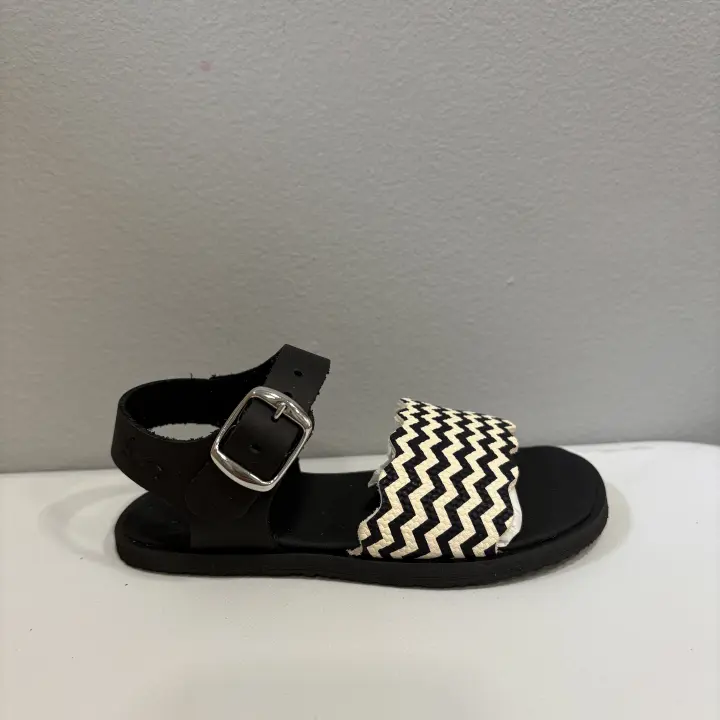 SANDALIA RESPETUOSA FLEXINENS 5762 ARROW BLANCO Y NEGRO BAREFOOT - 1