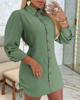 Vestido Casual De Verano Para Mujer Estilo Minimalista Cuello En V Manga Corta Blanco Con Bolsillos Tipo Camisa Suéter De Lino Y Algodón Vestido Holgado - details 3