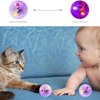 Juguete Interactivo Para Gatos Y Perros Bola Luminosa LED Transparente Activada Al Tocar Adecuada Para Perros Chicos Y Gatos Juguete Para Ejercicio Y Correr - details 4