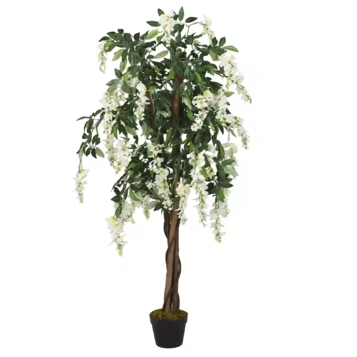 Árbol de Wisteria artificial 840 Hojas Green y Blanco 150 cm - 1