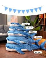 Almohada Corporal De Gran Ballena Tiburón En Poliéster Y Algodón Decorativa Para Sofa Cojín De Espalda De Peluche De Tiburón Marítimo Longo Juguete De Peluche Para Niños Regalo De Cumpleaños - details 6
