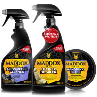 Maddox Detail - Kit Completo de Cuidado y Renovación para Vehículos | Elección Ideal para Amantes del Detailing | Leather Detailer, Handpuck Black y All Purpose Cleaner - details 0