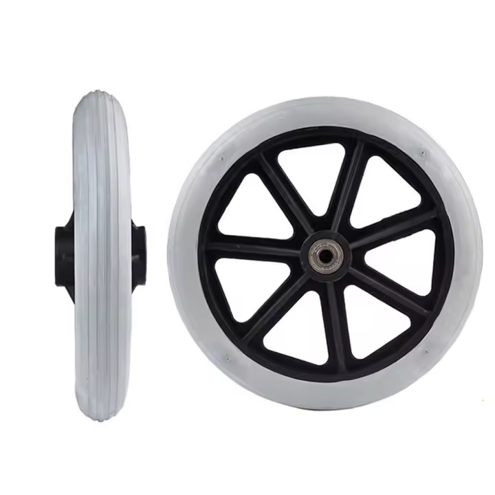 Rueda De 6 Pulgadas Para Silla De Ruedas Rueda De Carrocería Durable Y Flexible Antideslizante Y Resistente Al Desgaste Neumático Sólido Para Silla De Ruedas Frontal - 1