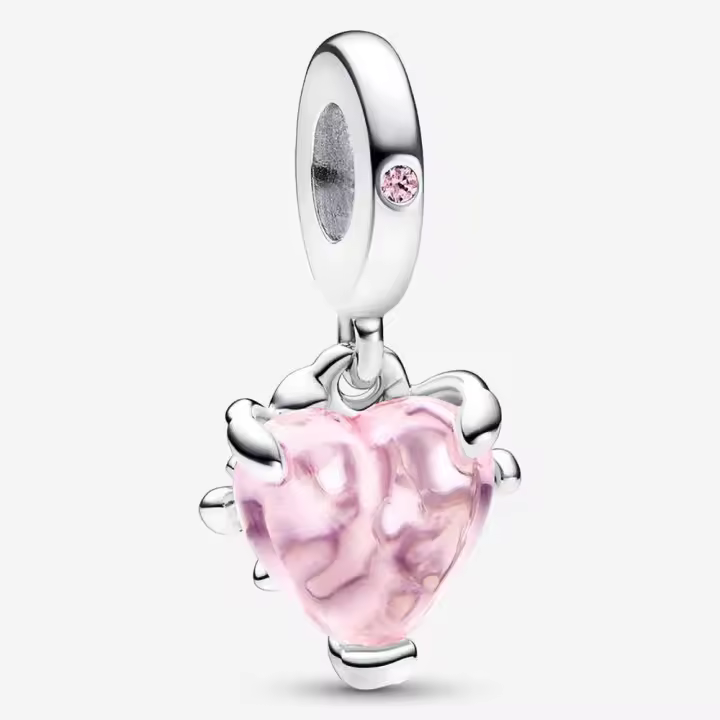 Pandora Charm de Colgante en Plata de Ley Árbol Genealógico Rosa Concéntrico Homólogo 792654C01，Incluye Caja Original - 1