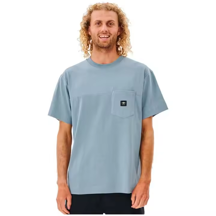 Camiseta de Manga Corta Rip Curl  para unisex en color azul - 1