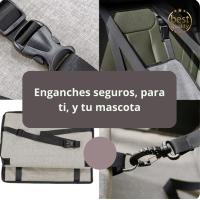 A&M MARBELLA - Asiento de Coche plegable para Perro o Gato ,  Asiento Reforzado para Perros de tamaño Mediano con 4 Correas de sujeción, Robusto e Impermeable Asiento de Coche para Mascotas para Asiento Posterior - details 2