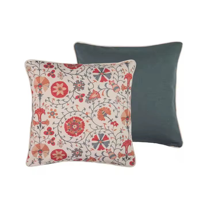 Cojin Lino Floral 45x13x45 Cm - 1