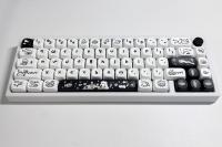 Naught Cat Teclas De Juego Mecha Mx 140 Teclas Perfil MOA PBT Teclas Sublimación Para Teclado Mecha Gaming Blanco Negro - details 5