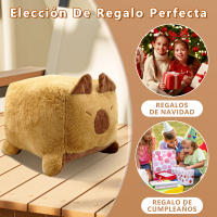 EasySpeed Peluche Capibara, Forma Cuadrada 45x45 CM, Peluche Capybara para Niños y Niñas Carpincho Kapibara Ideal Regalo o uso Cojin o Almohada Infantil - details 5
