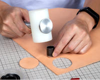 Juego De 7 Piezas Cortador De Cuero Láser Punzón Circular Hueco Herramientas De Artesanía De Cuero Y Papel WUTA Cortador De Circulo De Cuero Fino - details 4