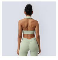 Sudadera De Yoga Para Mujer Con Pecho Y Almohadillas Deporte Top De Cuello Descubierto Para Correr Sin Espalda Material De Poliamida Y Elástico - details 9