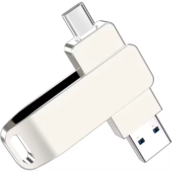 Unidad flash USB C de 256 GB: unidad flash OTG USB 3.0 + USB C 2 en 1, unidad de salto de metal Memory Stick tipo C de alta velocidad para teléfono Android, computadora, MacBook, tableta, PC - 1