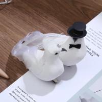 Pareja De Pájaros Simulados En Plástico Pájaros De Amor Y Paz Delfín Figura De Estilo De Paloma Para Adornos De Jardín Y Hogar - details 4