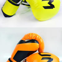 Guantes De Boxeo Profesionales PU Cuero 6/8/10/12oz Para MMA Sanda Entrenamiento Y Boxeo De Muay Thai Unisex - details 8