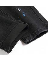 Nuevos Jeans De Otoño 2025 Con Agujeros Y Patchwork Estilo Slim Para Hombre Tejido De Denuim Midweight Cierre De Cremallera - details 5