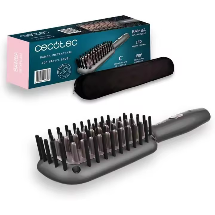 Cepillo Alisador Bamba InstantCare 400 Travel Brush Hasta 190º 90 Segundo Alisado rápido - 1