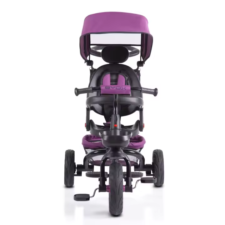 Triciclo infantil EXPLORE con ruedas de goma, reversible, evolutivo y plegable de Byox - 1