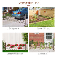 Reja de Tijera Barrera eshamoteable 35-300 cm, ideal para Jardines, Aluminio, MARRON, Altura 103,5 cm - details 2