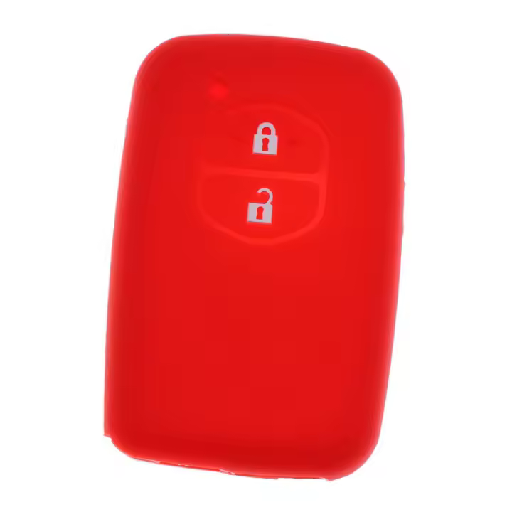 Funda Silicona Mando Llave del Coche 2 Botones Compatible con Toyota Rojo - 1