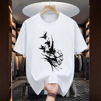 Camiseta De Algodón Para Hombre Vintage Con Impresión De Corvo Estilo Urbano Casual Manga Corta Oversized Top Para La Vida Diaria - details 10