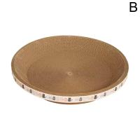 Placa De Rasguño Para Gatos De Cartón Redonda Y Ovalada Con Tazón Nido 5 Capas Para Gatos Domésticos Rasguño Delgada Y Durable - details 15