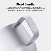 Taza De Café Y Té De Titanio Boundless Voyage Doble Pared Ultraligera Y Duradera Para Viajes Portátil Ti3086D - details 2