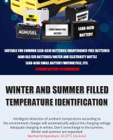Cargador De Batería Para Coche Automático 12V-24V 12V-10A Digital Reparación De Batería Con Pulso Para AGM GEL WET Ácido Plomo - details 5