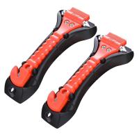 Martillo De Supervivencia Y Seguridad Para Camping Y Coche Corte De Cinturón De Seguridad Herramienta De Emergencia Para Romper Vidrio Rojo - details 0