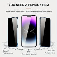 Protector De Pantalla Privacidad Vidrio Templado Para iPhone 15 14 13 12 11 pro Max plus Instalación Libre De Polvo Anti-Spy Protector Anti-Reflectante Anti-Resbaladizo Para Apple - details 0