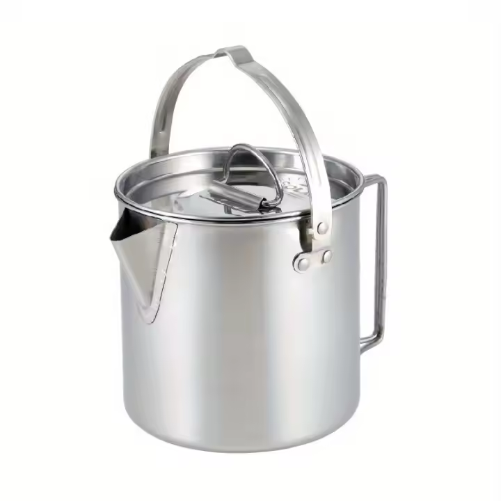 Cacerola De Acero Inoxidable Compacta Y Portátil De 1.2L Para Camping Picnic Y Barbacoas Colgantes Sin Despliegue Material De Alta Calidad - 1