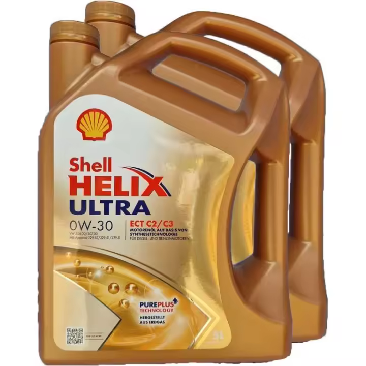 2 Bidones Aceite de Motor Shell Helix Ultra ECT C2/C3 0W30 5L x2 504.00/507.00 229.52/229.51/229.31 C30 - Lubricante de Motor Alto Rendimiento Shell Helix Ultra ECT C2/C3 0W30 5L x 3 - Marca Shell - 1