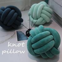 Cojín Decorativo De Velours Blanco Grande Hecho a Mano Con Nudo Moderno Y Cómodo Para Sofa Y Decoración De Navidad - details 7