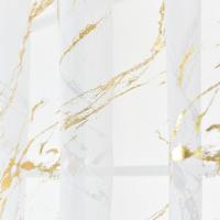 Cortinas De Gauze Translúcidas De 100x200cm Con Patrones De Mármol Dorado Y Plateado Diseño Bipartido Izquierdo Y Derecho Para Decoración De Ventanas Y Hotelería - details 11