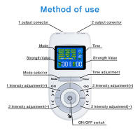 Estimulador Muscular Tens Con 12 Modos Masajeador Eléctrico EMS Acupuntura Terapia Digital Para Adelgazamiento Máquina De Electroestimulación - details 1