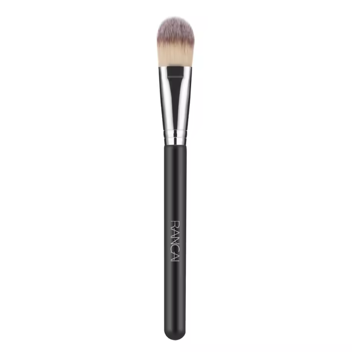 Cepillo De Maquillaje De Punto Liso Kabuki Para Base Crema Y Polvo Sombra De Contorno Mezcla Concealer Cepillo De Rostro Completo Tamaño - 1