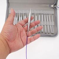 Juego De Agujas De Tejer DIY Con Anillo Desmontable 13 Pines Aluminio-Níquel Blanca Brillante Herramienta De Tejer Para Suéteres - details 1