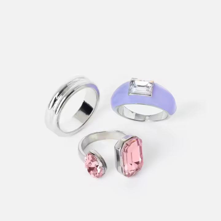 Lara pack de anillos con piedra Anillos Misako - 1