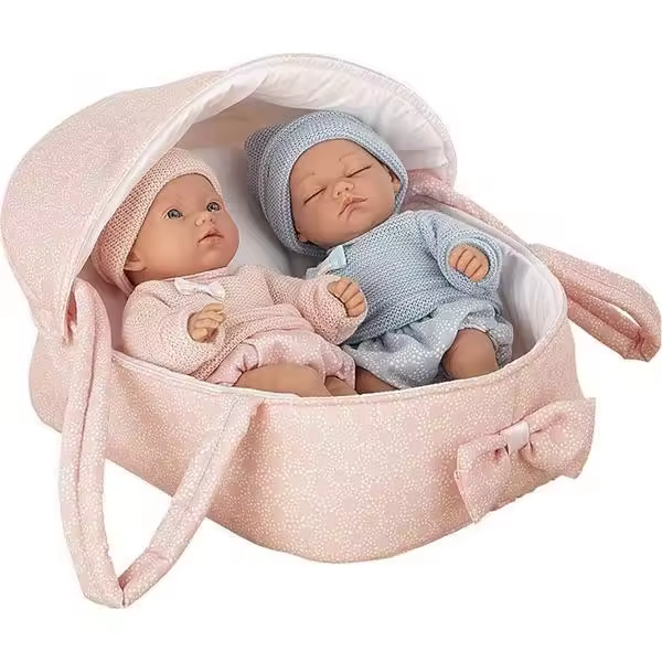 ARIAS - MUÑECAS ELEGANCE 28 CM - BEBES GEMELOS CON CAPAZO 60136 - 1