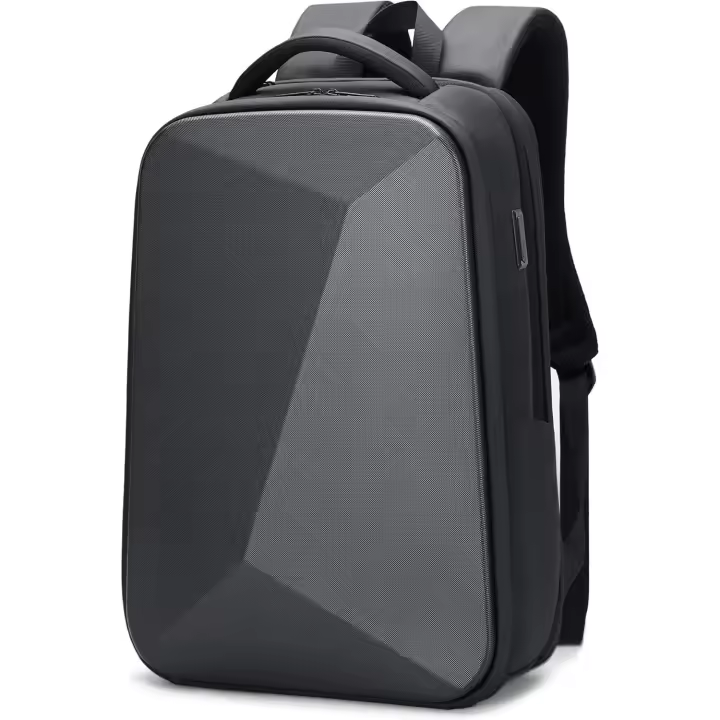 Mochila rígido antirobo para helbres y Mujeres, mochila para portátil resistant to Agua A ++ with Puerto USB y bloqueo de contraseña, Mochila Viaje Cabina Avión, Bolsa de viaje de Negocios antirayadura para trabajo, Universidad, 15,6 pulgadas - 1