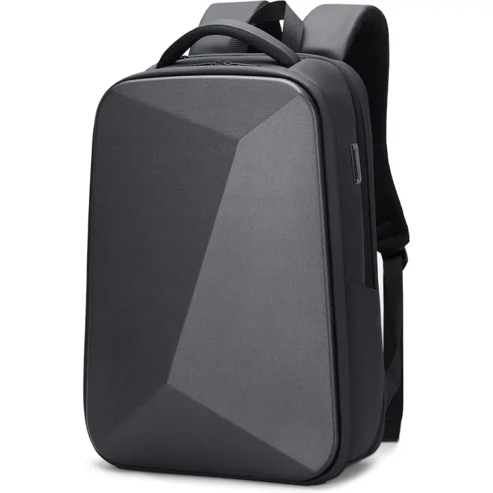 Mochila rígido antirobo para helbres y Mujeres, mochila para portátil resistant to Agua A ++ with Puerto USB y bloqueo de contraseña, Mochila Viaje Cabina Avión, Bolsa de viaje de Negocios antirayadura para trabajo, Universidad, 15,6 pulgadas - 1