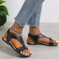 2025 Nuevo Cómode TejidoGrués Sandalias de Mujer Zapatos Velcro Correa Sandalias de Mujer Zapatillas de Mujer - details 2