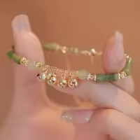 Pulsera De Bambú Retro Para Mujer Estilo Chino Con Colgante De Campana Joyería Accesorios Regalos De Cumpleaños - details 1