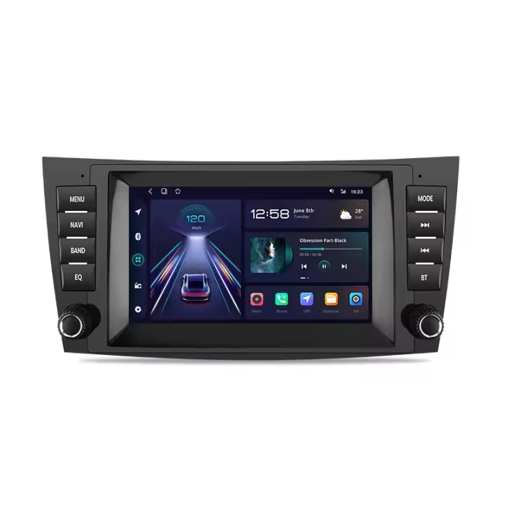 AWESAFE inalámbrico CarPlay Android Auto Radio para Mercedes Benz CLK C209 W209 CLS C219 W219 W463 W211 coche reproductor multimedia GPS 2 din autoradio volante controles RDS Bluetooth - 1