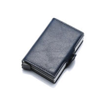 Porta Tarjetas De Crédito De Fibra De Carbono Para Hombres Doble Protección Anti RFID Funda De Monedero Metálico Minimalista Para Negocios Regalo - details 5