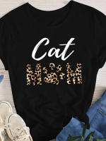 Camiseta Oversize Para Mujer Estilo Coreano Verano Manga Corta Impresión De Dibujos Animados Gato Lindo Ropa Gráfica Casual Talla True Fit - details 3